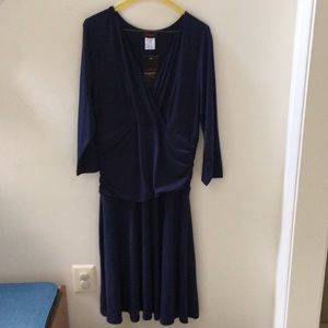 Navy knit dress